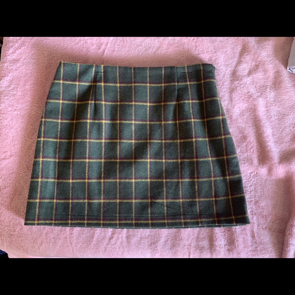 Green Plaid Skirt